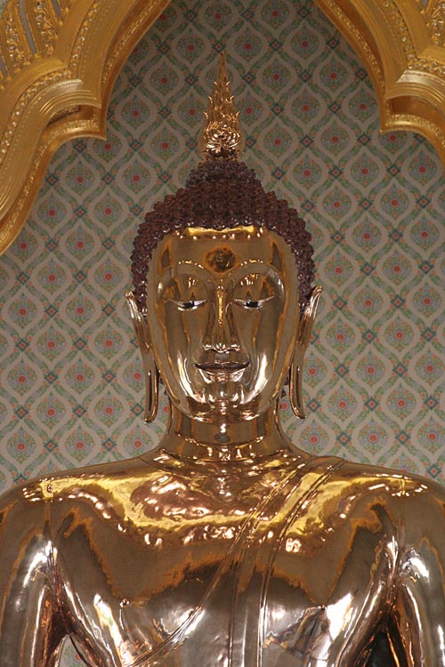 Head of Golden Buddha image, Wat Traimit, Bangkok