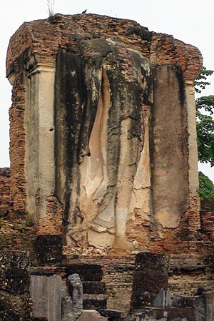 Walking Buddha Image at Mandapa at Wat Chetuphon, Sukhothai