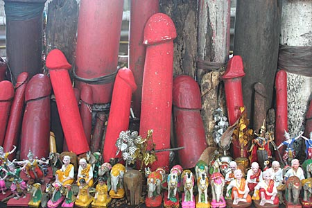 Phallic Images at Chao Mae Tuptim Shrine, Bangkok