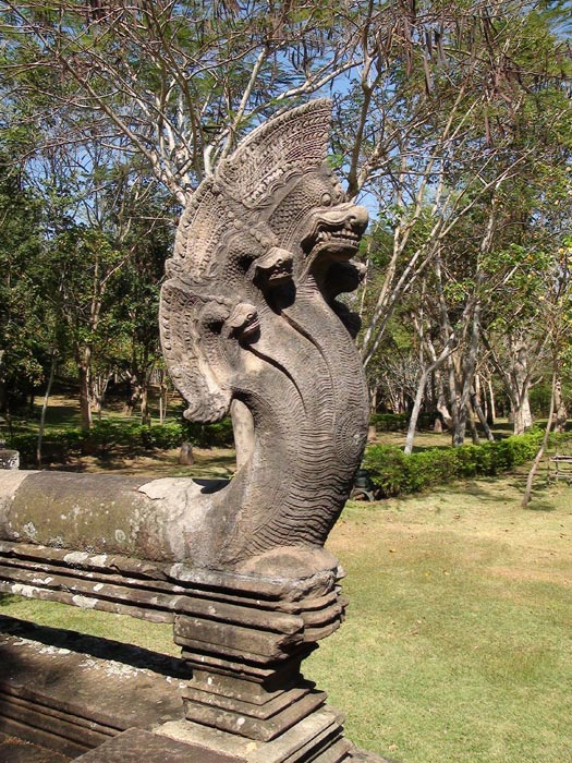 Naga Image at Stairs at Phanomrung Sanctuary, Buriram Province, Thailand