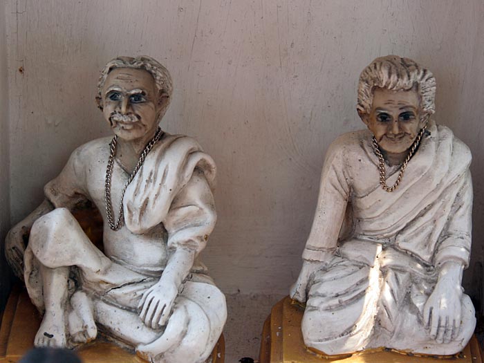 Old Couple, representing the Lords of the Land (San Jao Thi) at a Spirit House at Sino-Thai Tower, Asoke road, Bangkok