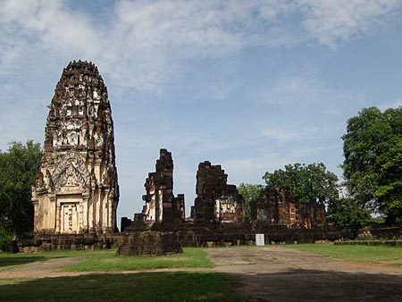 One of the original three Khmer-style prangs at Wat Phra Phai Luang, Sukhothai