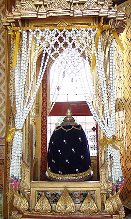 The Buddha relic at the top of Loha Prasat, Wat Ratchanaddaram, Bangkok