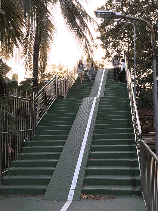 Stairs on the way from Benjakitti Park to Lumphini Park, Bangkok