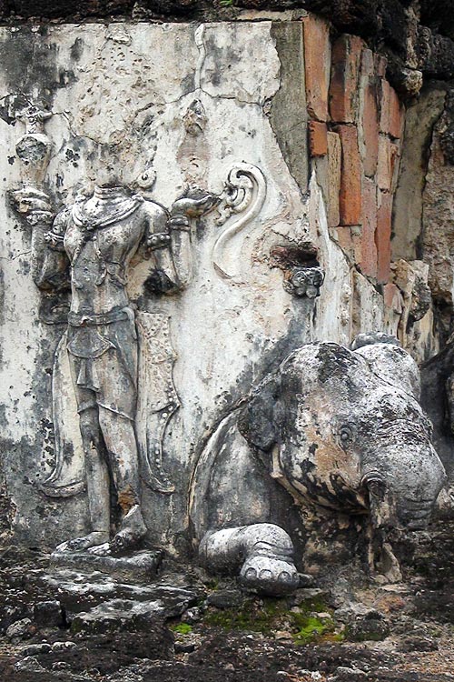 Stucco decoration, detail, Wat Chedi Si Hong, Sukhothai