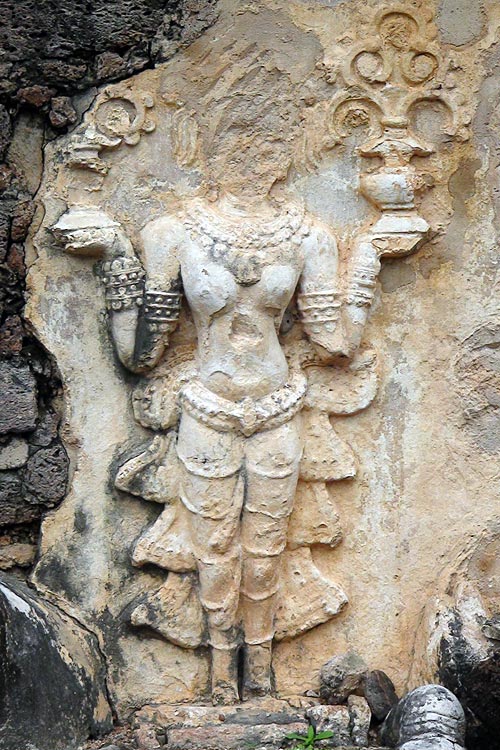 Stucco decoration, detail, Wat Chedi Si Hong, Sukhothai