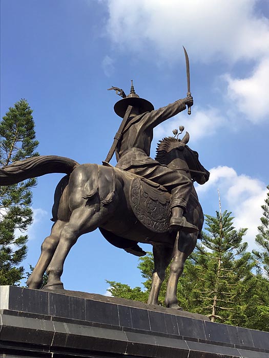 Statue of King Taksin, at Wat Huay Mongkhon, near Hua Hin, Thailand