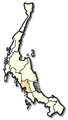 Trang province Map, Southern Thailand