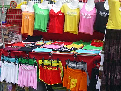 Von Dutch tops, Vendor Stalls along Sukhumvit Road,  Bangkok