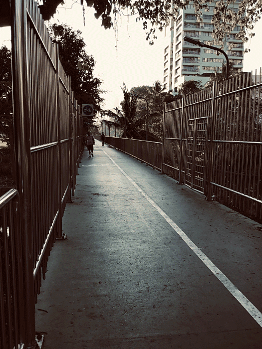 Starting point on Benjakitti side of walkway going to Lumphini Park, Bangkok