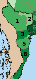 GDP of the provinces of the Western Region of Thailand