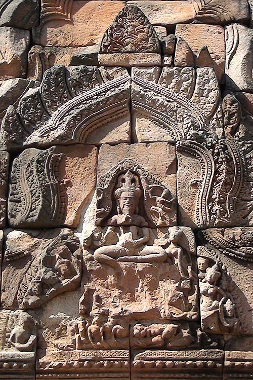 Dakshinamurti on pediment of the main sanctuary of Phanom Rung